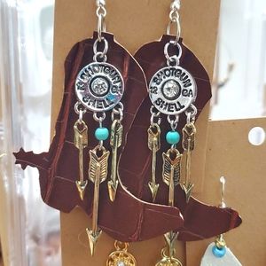 Cowgirl Shotgun shell earrings